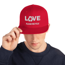 Load image into Gallery viewer, Recycle Love Snapback Hat